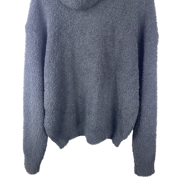 Skims Cozy Knit Hoodie Women's Small Medium Black Kangaroo Pocket Marshmallow - Picture 9 of 10